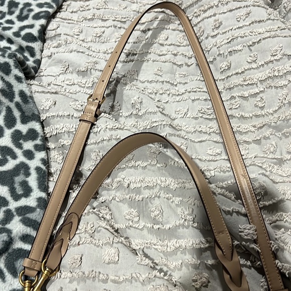 Coach Small Jade Whipstitch Shoulder Bag Taupe - Picture 3 of 9